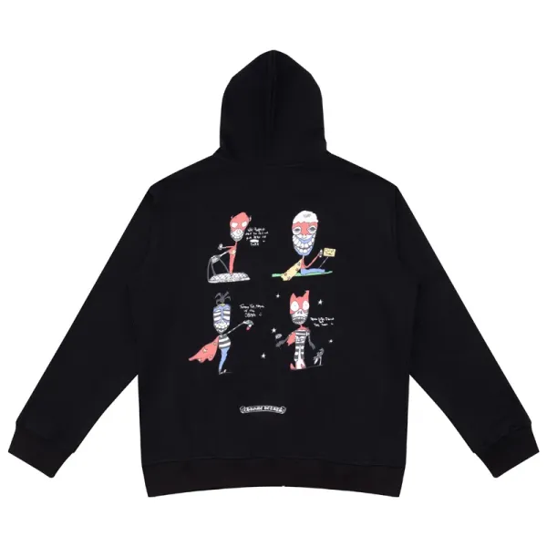 Chrome Hearts x Artist Collaboration Graphic Hoodie Black - 1