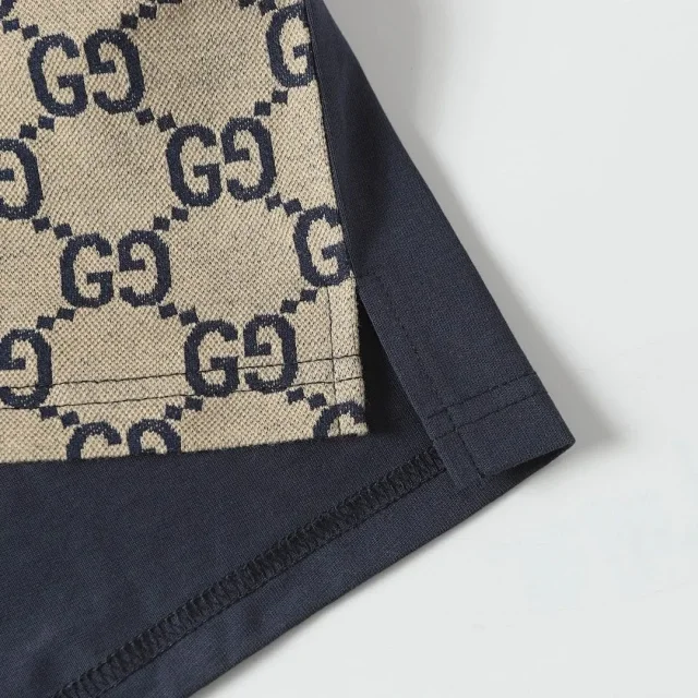 Gucci Shirts Short-Sleeve Polo Shirt with Web Stripe Shoulder Trim product detail image 11