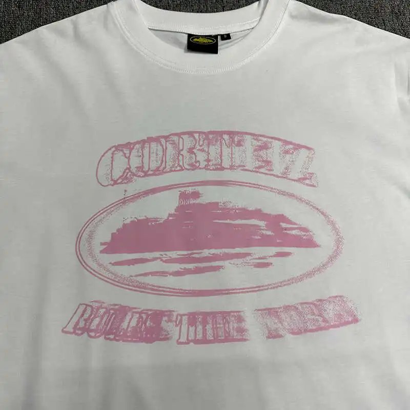 Vlone Fog Alcatraz Corteiz American Retro Short-Sleeve T-Shirt for Men, Summer Loose Fit Couple's Top for Women