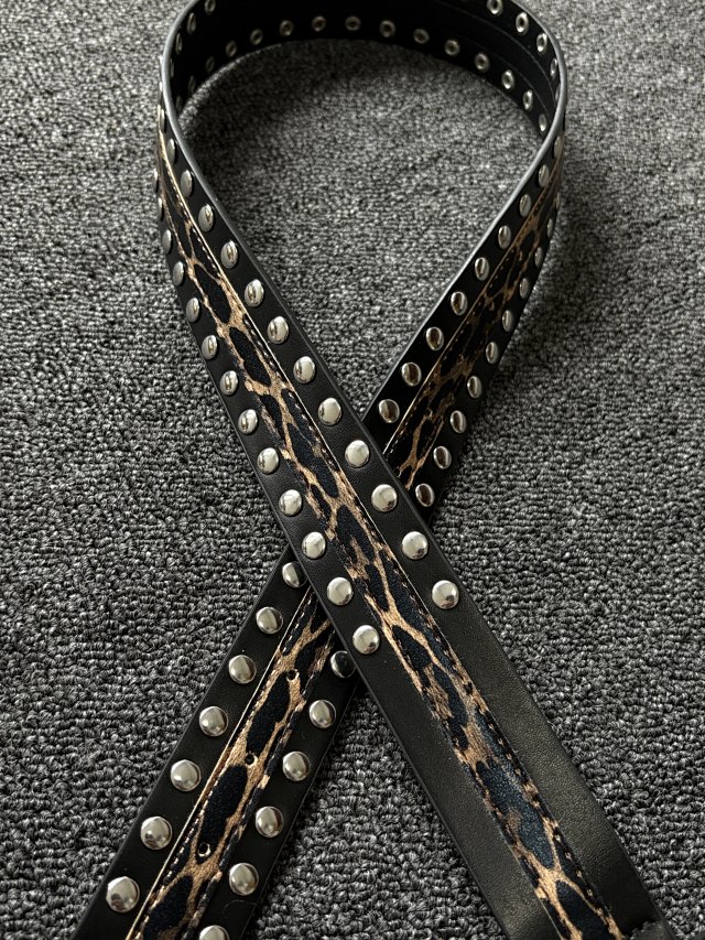 Beware of the Cuffs, Vintage Original Rivet Leopard Print Belt: seller detail photo 3