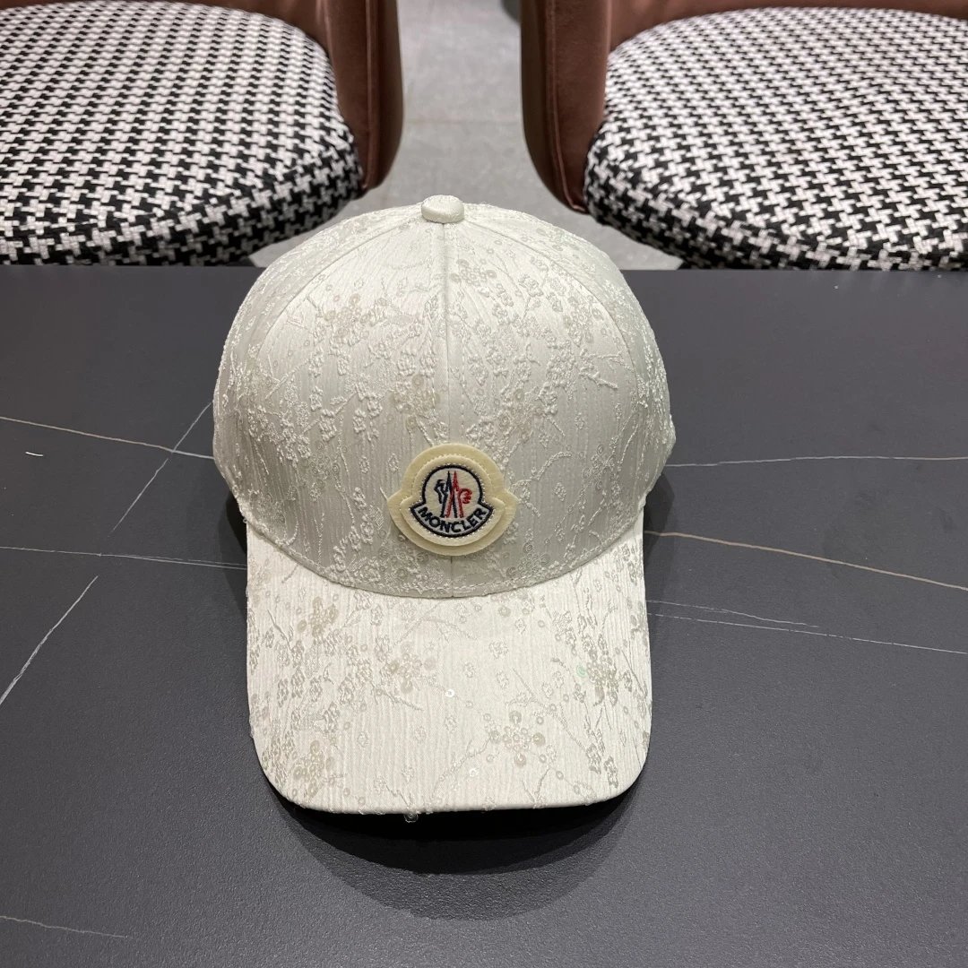 Moncler Distressed Logo Baseball Cap Beige - 16