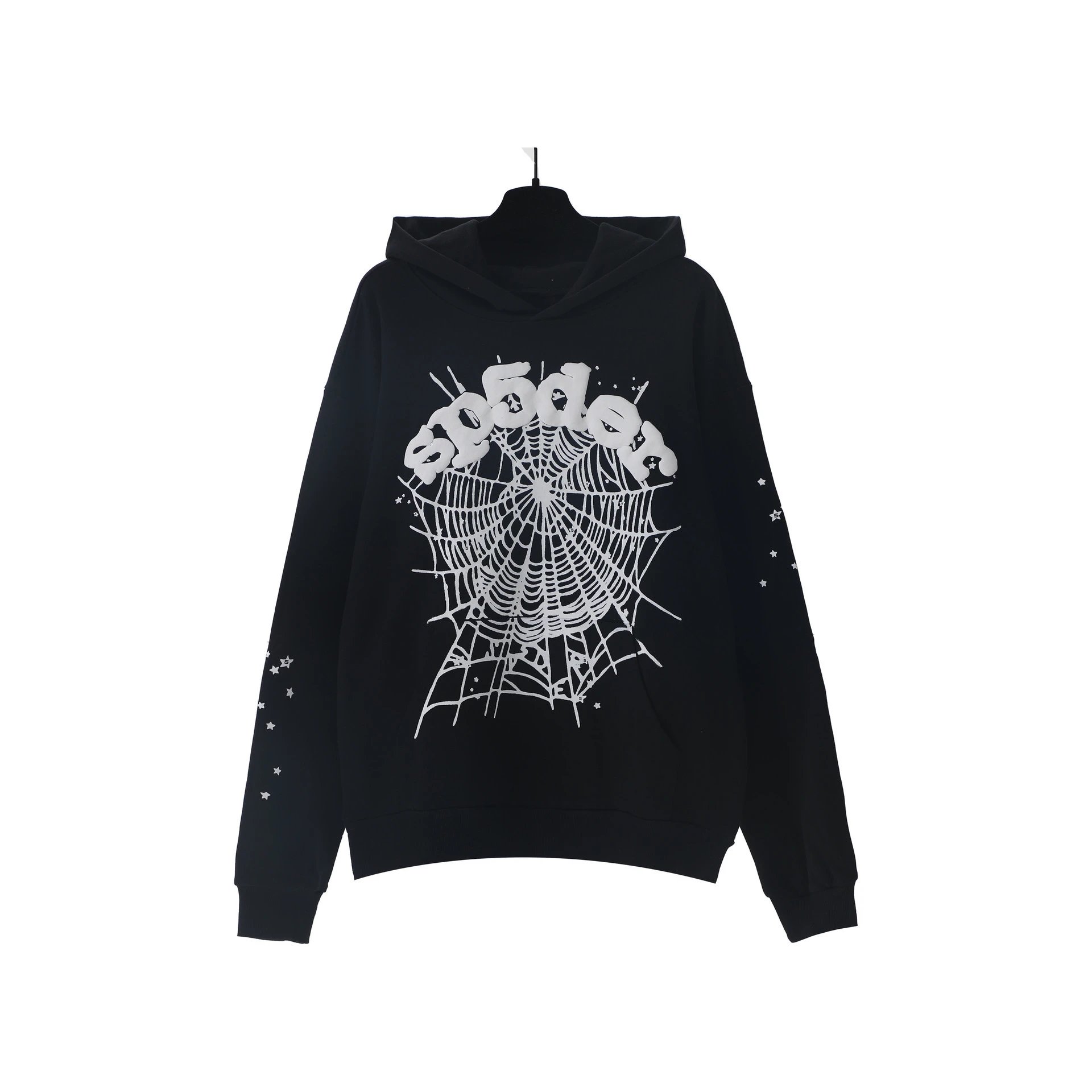 Spider Web Graphic Hoodie Black - 14