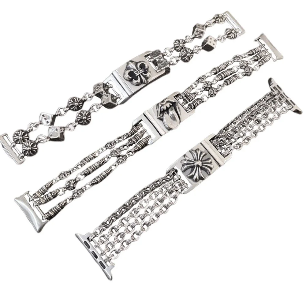 Chrome Hearts-Inspired Metal Apple Watch Band