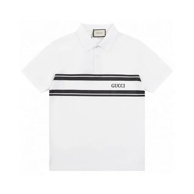 Gucci T-Shirts Short-Sleeve GG Monogram Polo Shirt product detail image 5