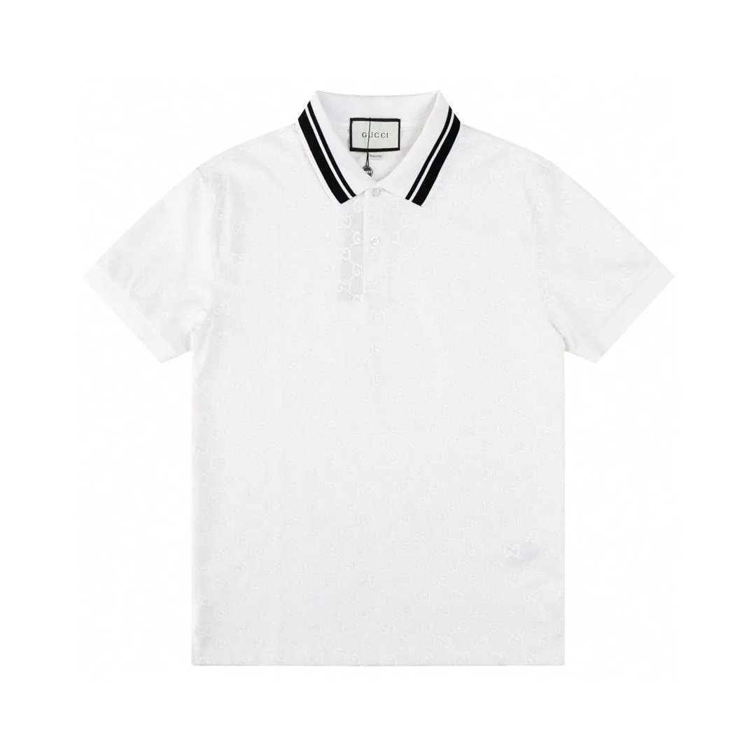 Gucci T-Shirts Short-Sleeve GG Monogram Polo Shirt — 2
