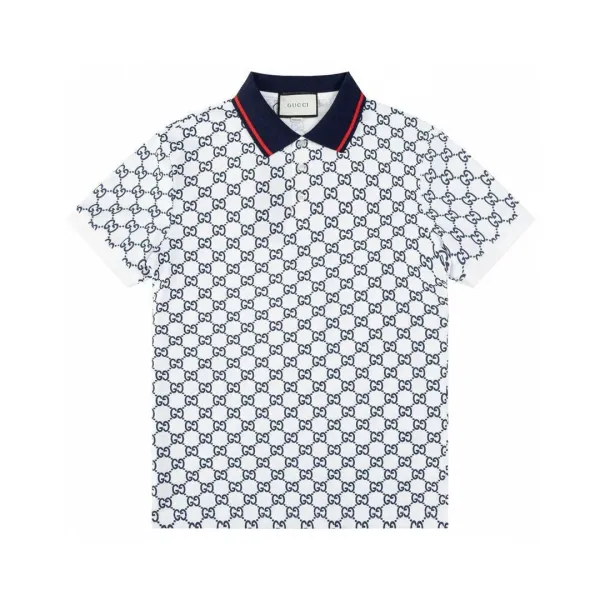 Gucci GG Monogram Polo Beige and Orange Polo - 5