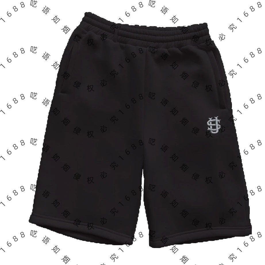 Big logo black shorts