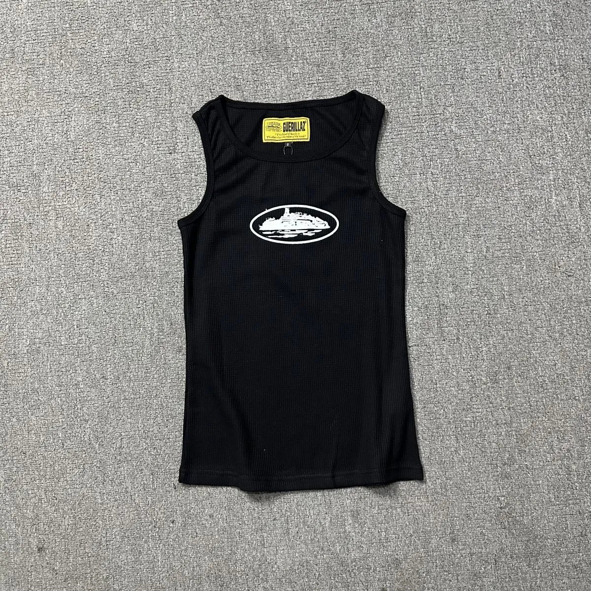 Corteiz Guerillaz Ribbed Tank Top Black - 11