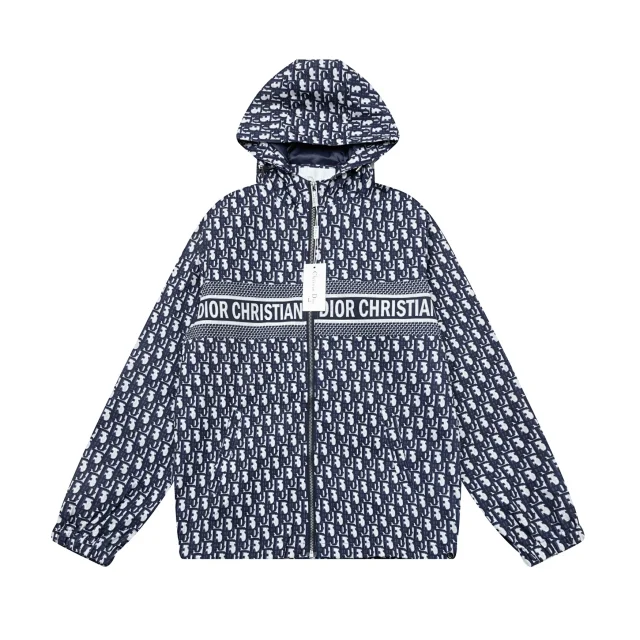 Dior Jackets Monogram Hooded Zip Jacket product detail image 5