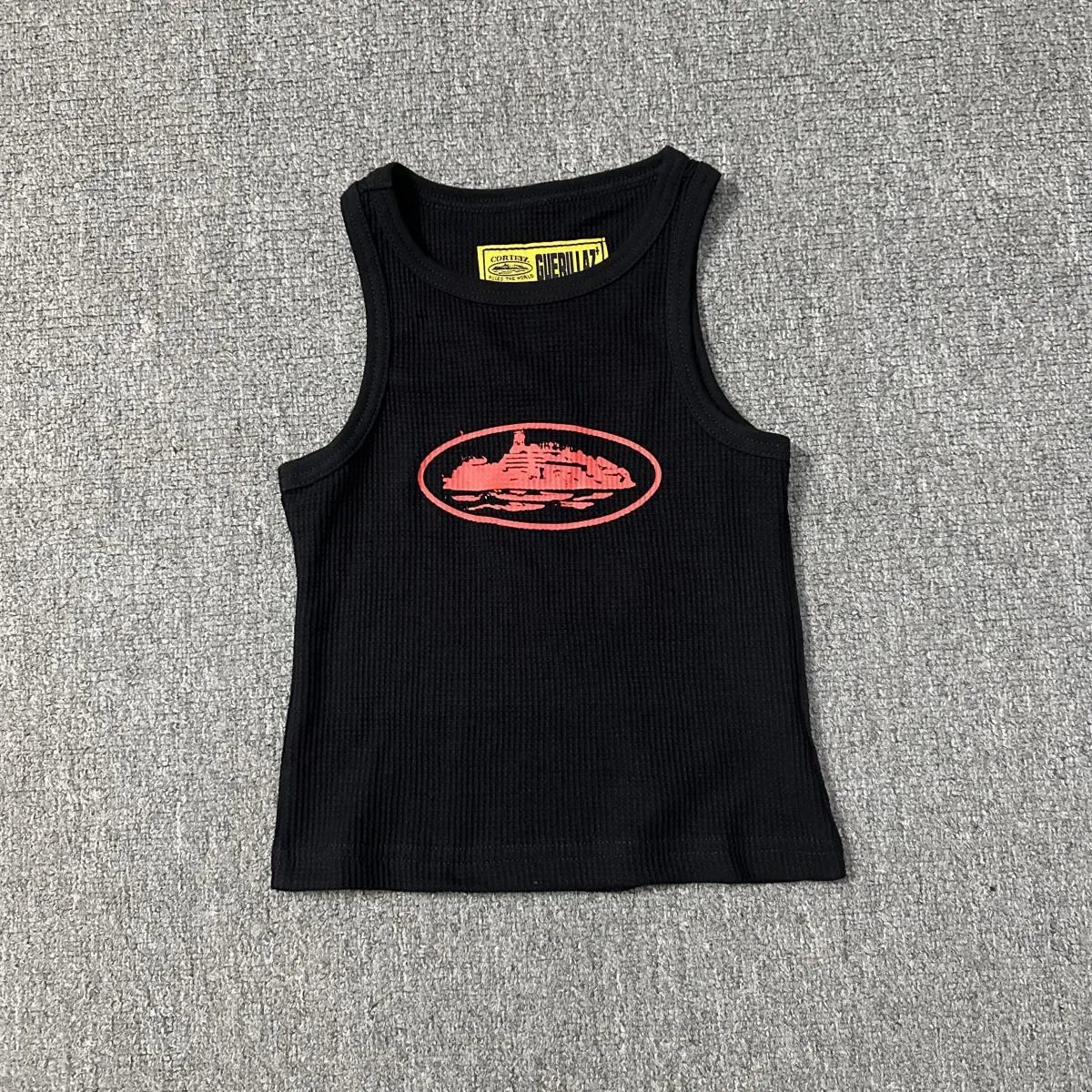 Corteiz Guerillaz Ribbed Tank Top Black - 15