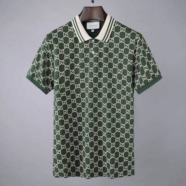 Gucci GG Monogram Green Polo Shirt - 1