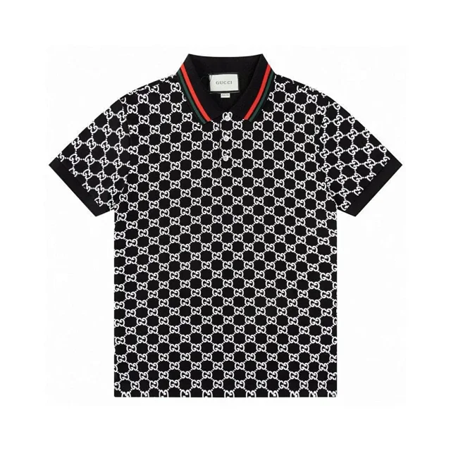 Gucci T-Shirts Short-Sleeve GG Monogram Polo Shirt product detail image 10