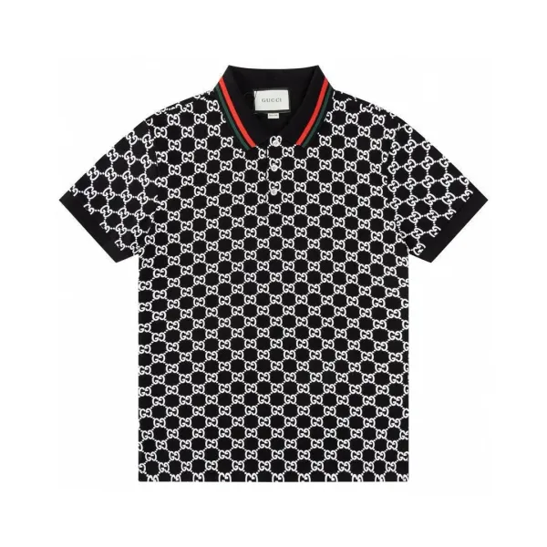Gucci GG Monogram Polo Beige and Orange Polo - 11