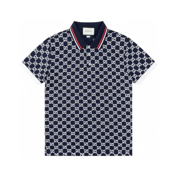 Gucci GG Marmont Print Polo Navy - 1