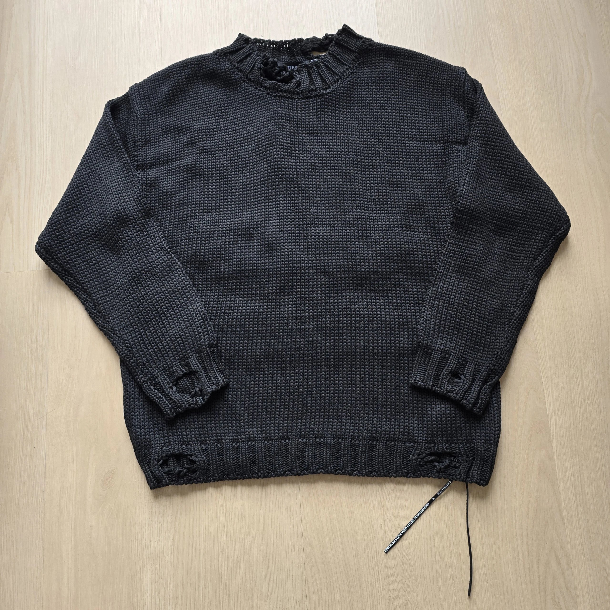 Design Skull Knit Sweater Black - 5