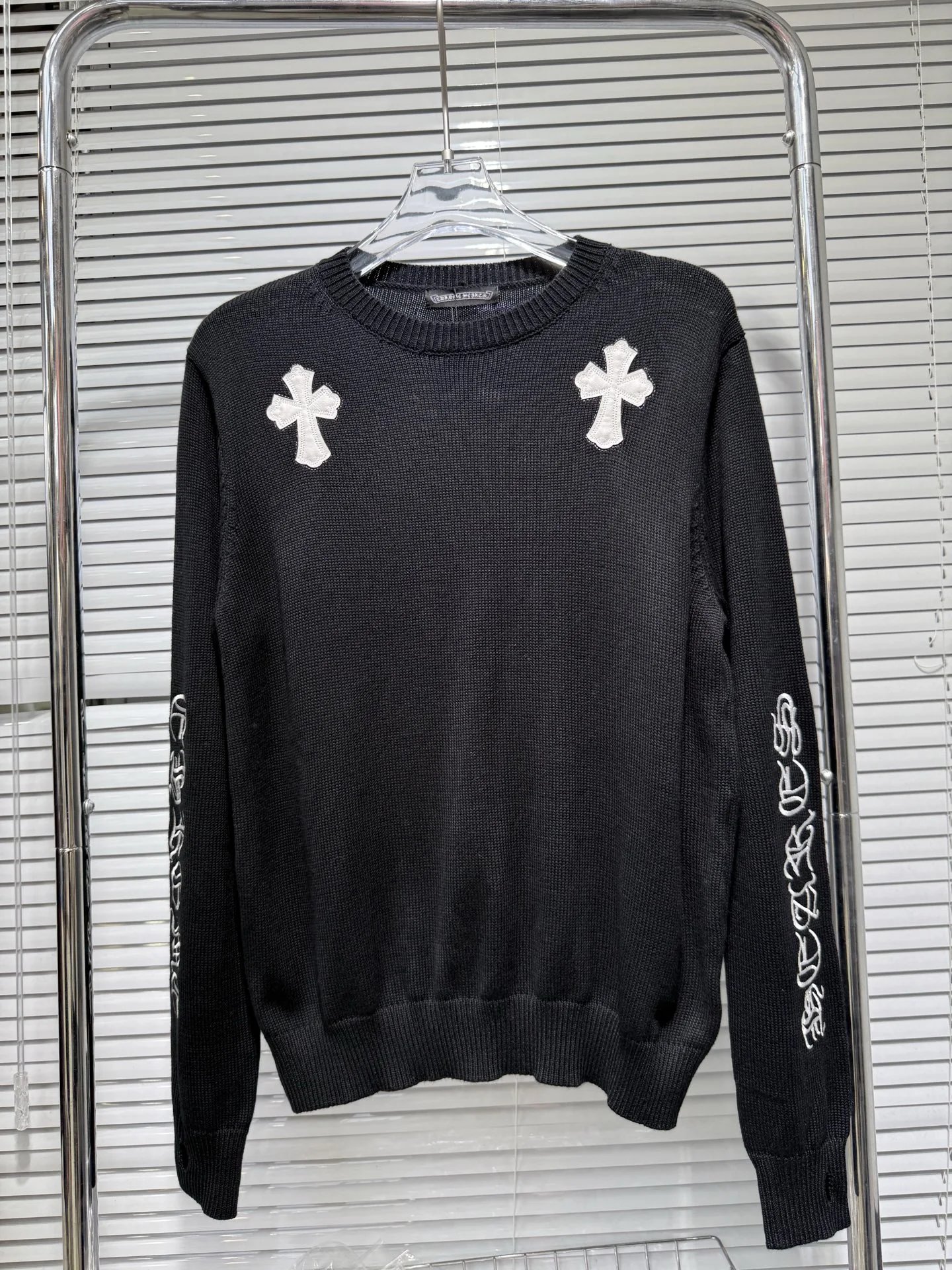 Chrome Hearts Cross Knit Sweater Black / Red - 8