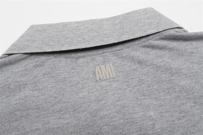 Ami Paris Heart Logo Navy Polo - 13