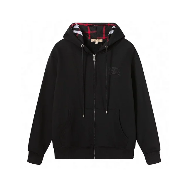 Burberry Hoodies & Sweatshirts Zip-Up Hooded Sweatshirt with Equestrian Knight Logo product detail image 15