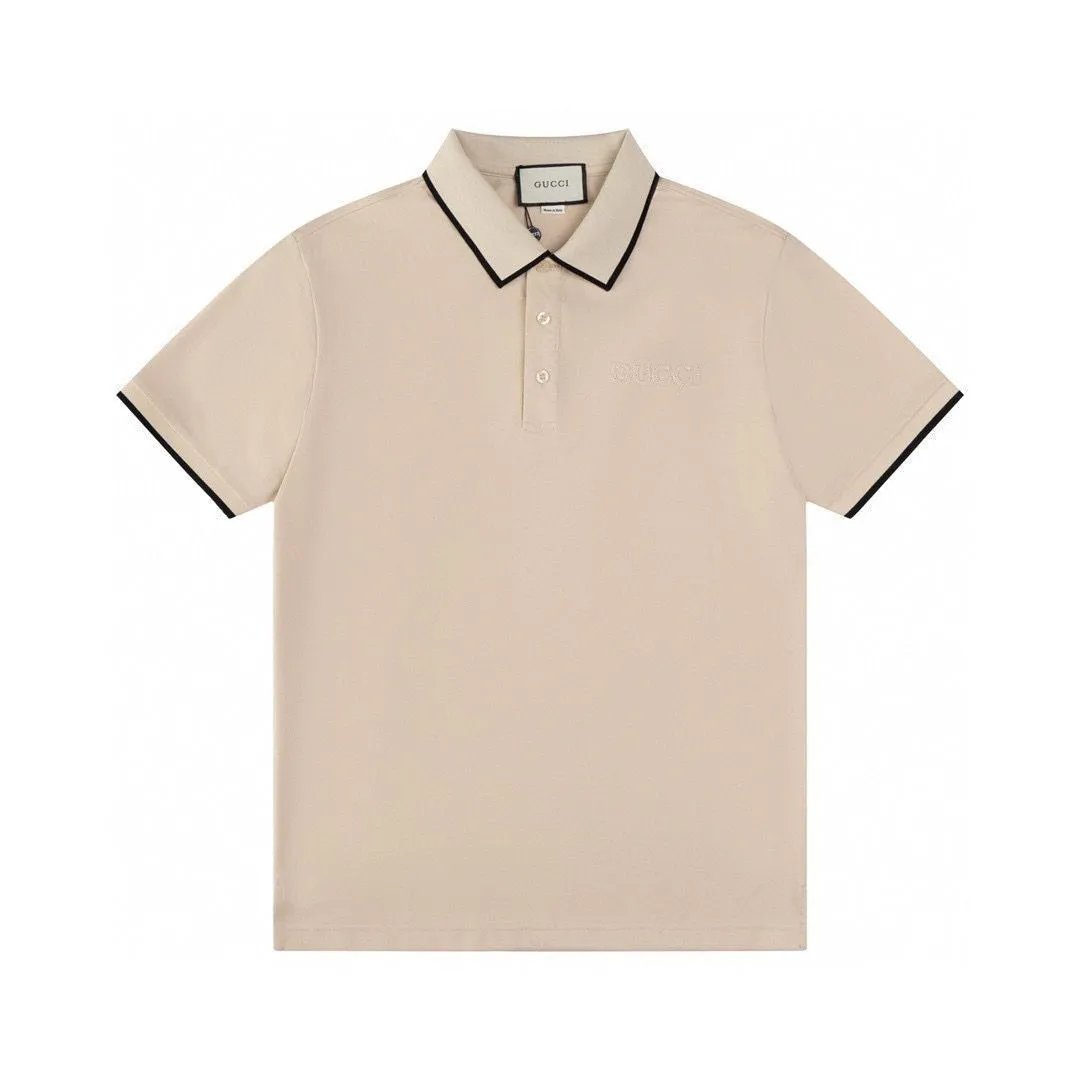 Gucci T-Shirts Short-Sleeve GG Monogram Polo Shirt — 34