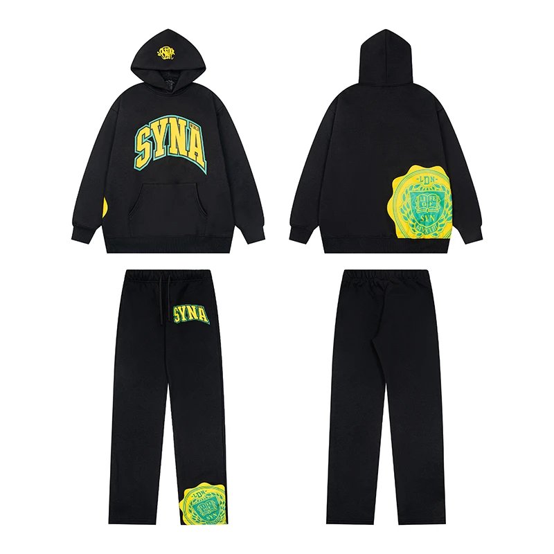 Syna World Team Tracksuit Set 2-Piece Black/Yellow