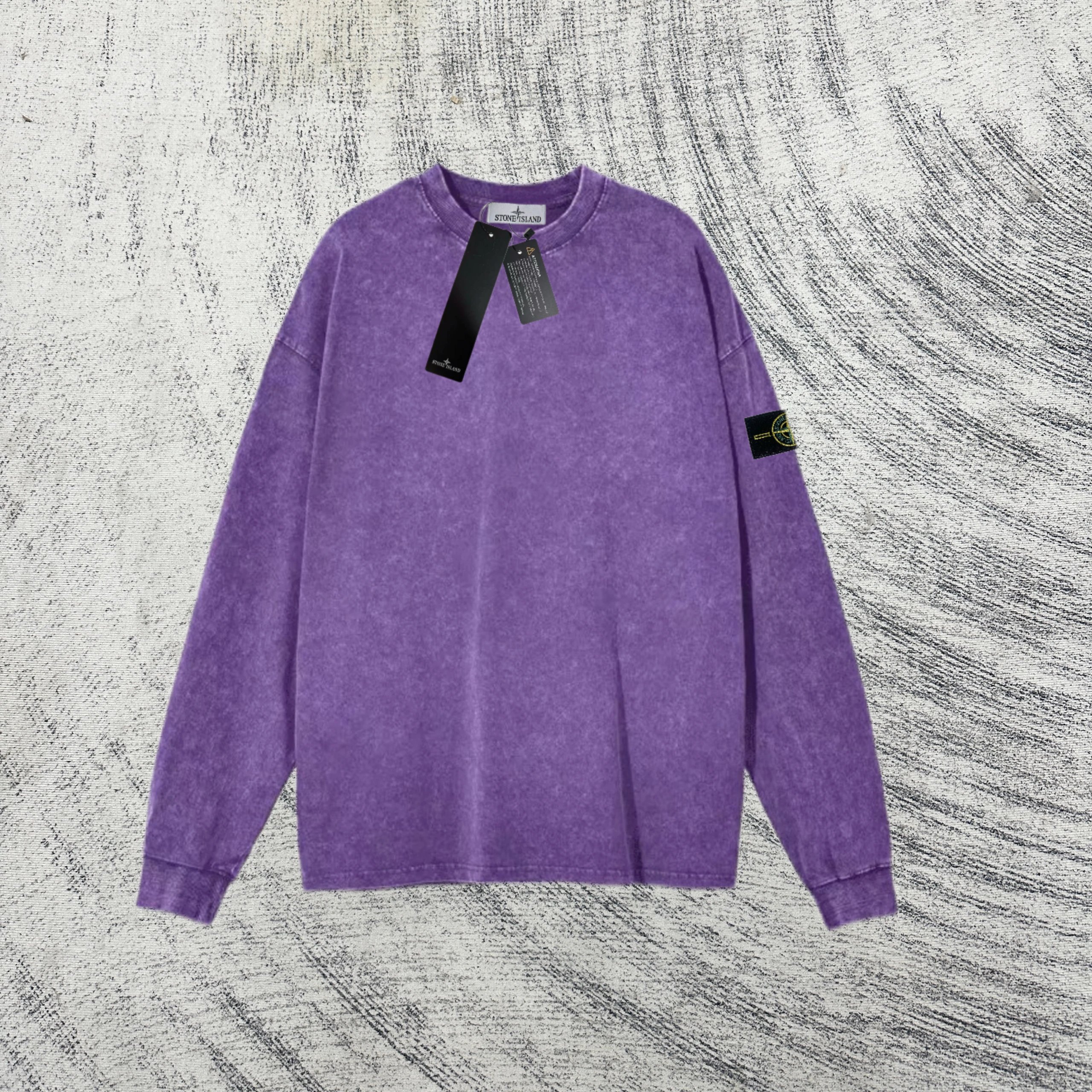 Stone Island Hoodies & Sweatshirts Raglan-sleeve crewneck sweatshirt with compass patch — 0417037CC
