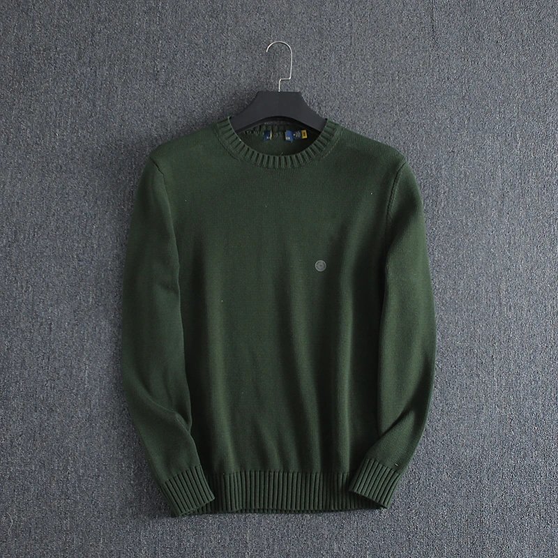 9 color New arrival Long sleeves Standard version cotton round neck Knitwear menswear Sweater