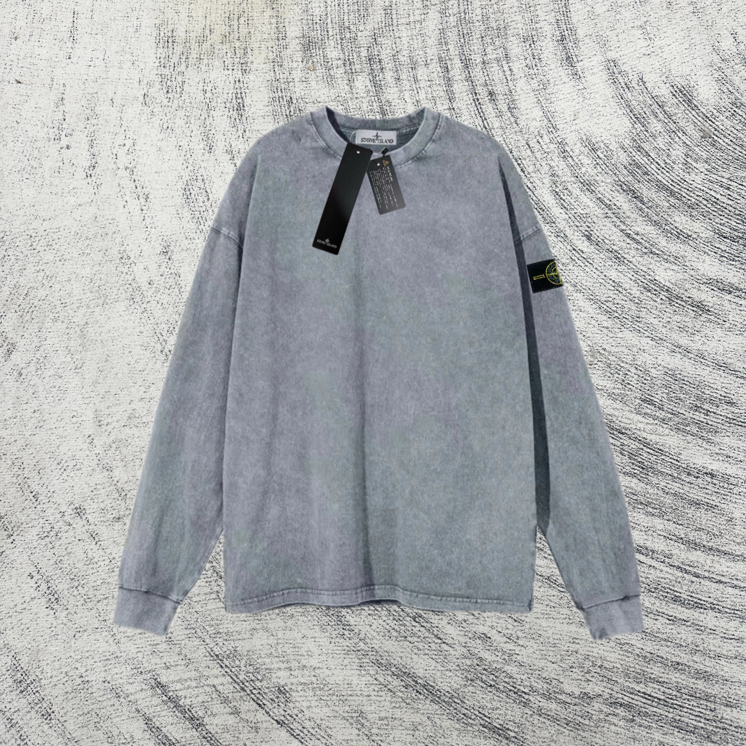Stone Island Hoodies & Sweatshirts Raglan-sleeve crewneck sweatshirt with compass patch — 0417039CC