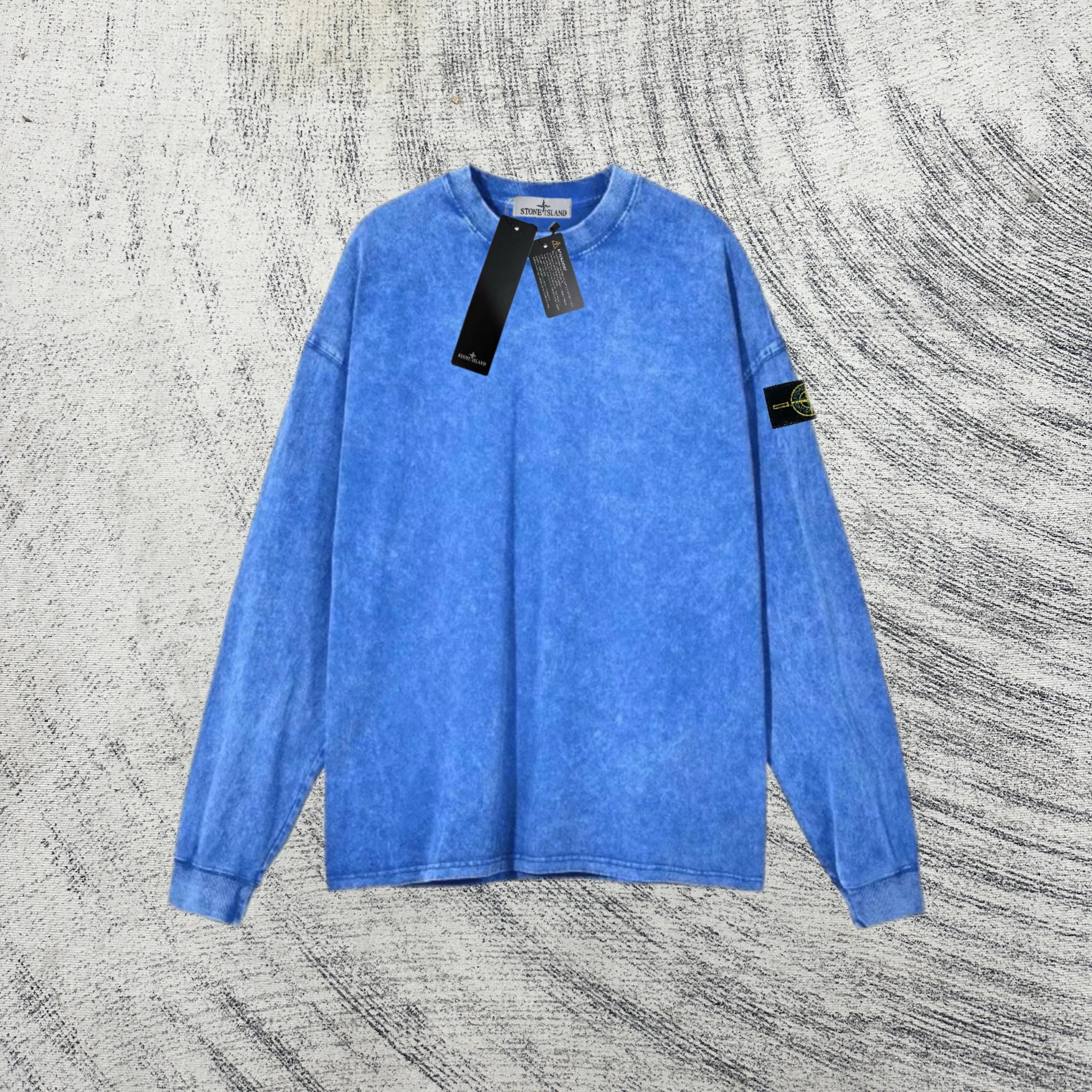 Stone Island Hoodies & Sweatshirts Raglan-sleeve crewneck sweatshirt with compass patch — 0417043CC