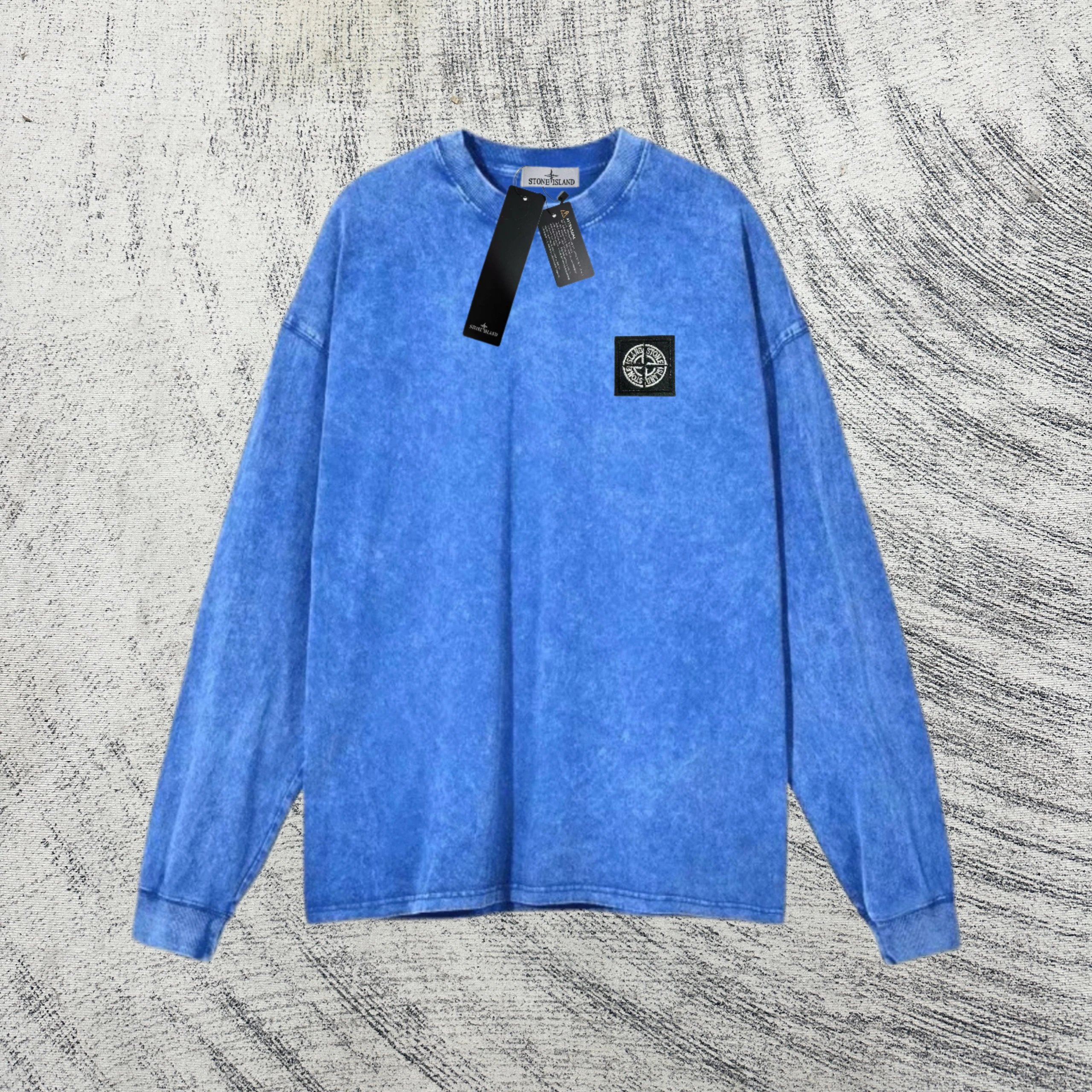 Stone Island Hoodies & Sweatshirts Raglan-sleeve crewneck sweatshirt with compass patch — 0417044CC