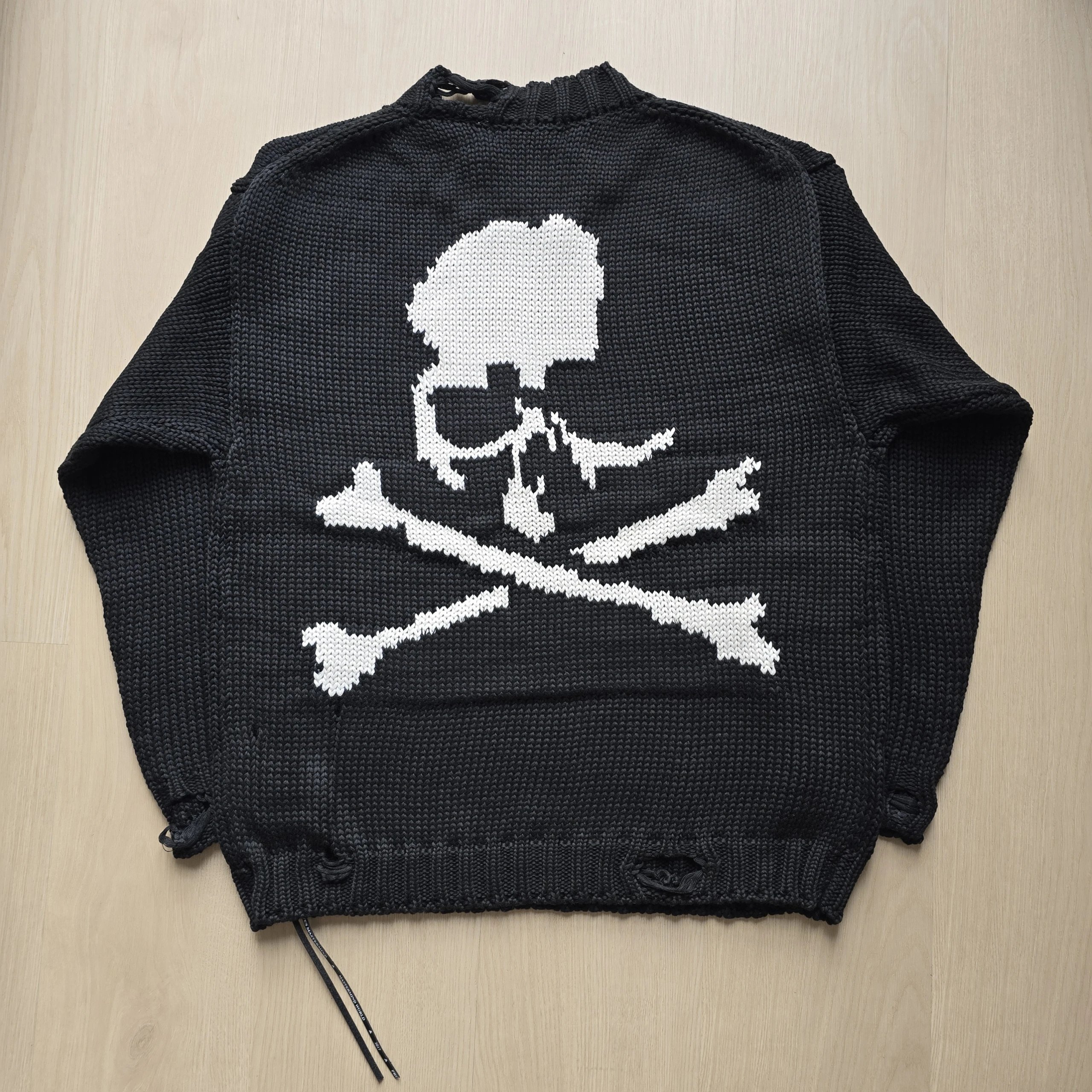Design Skull Knit Sweater Black - 6