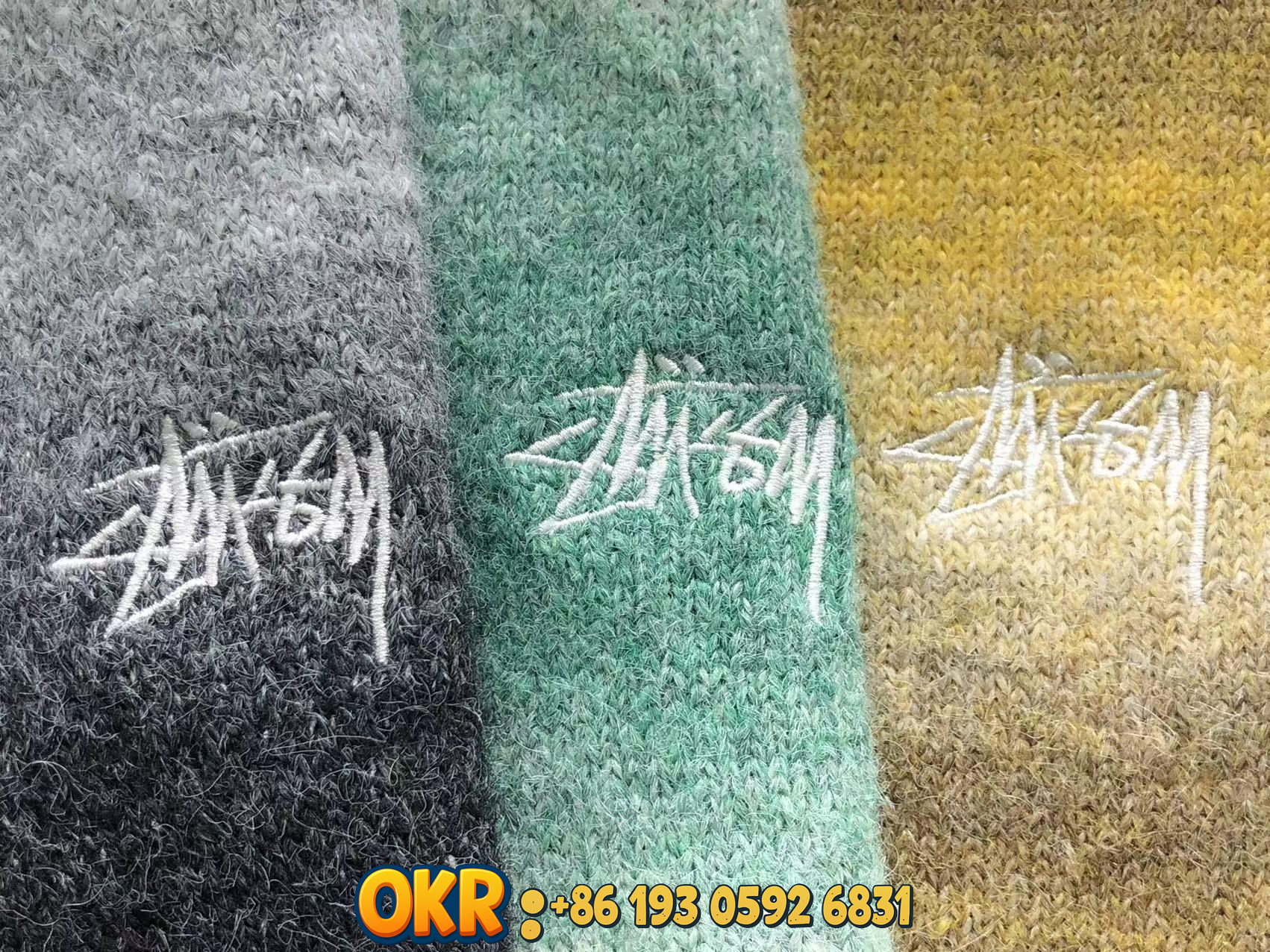 Stussy Gradient Ombre Crewneck Sweater Gray - 7