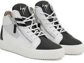 Design Giuseppe Zanotti Signature Print High-Top Sneakers White Sneakers - 3
