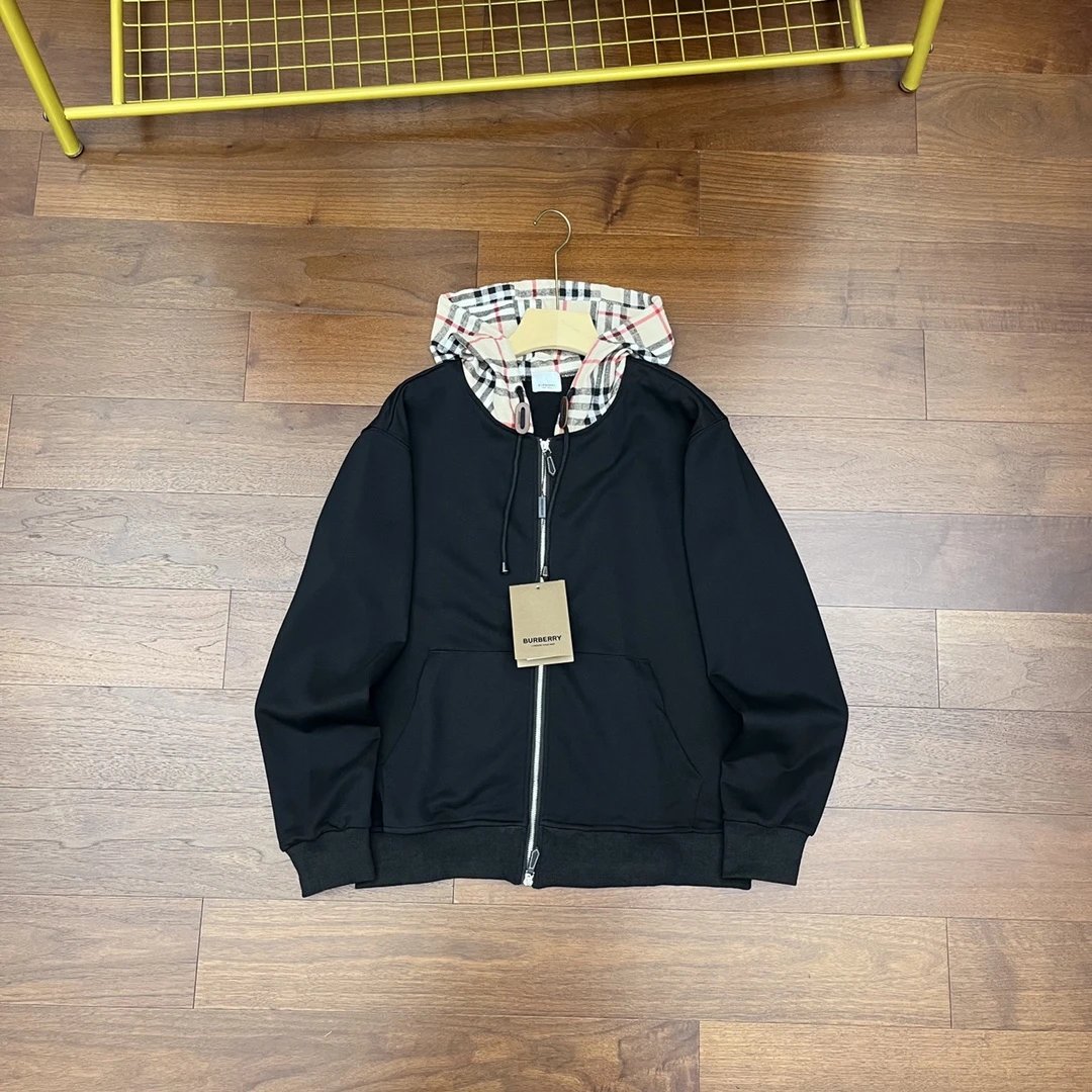 Burberry Hoodies & Sweatshirts Zip-Up Hooded Sweatshirt with Equestrian Knight Logo image 8