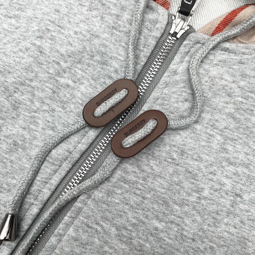 Burberry Hoodies & Sweatshirts Zip-Up Hooded Sweatshirt with Equestrian Knight Logo image 11