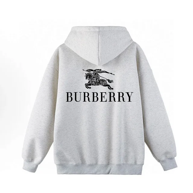 Burberry Hoodies & Sweatshirts Zip-Up Hooded Sweatshirt with Equestrian Knight Logo product detail image 8