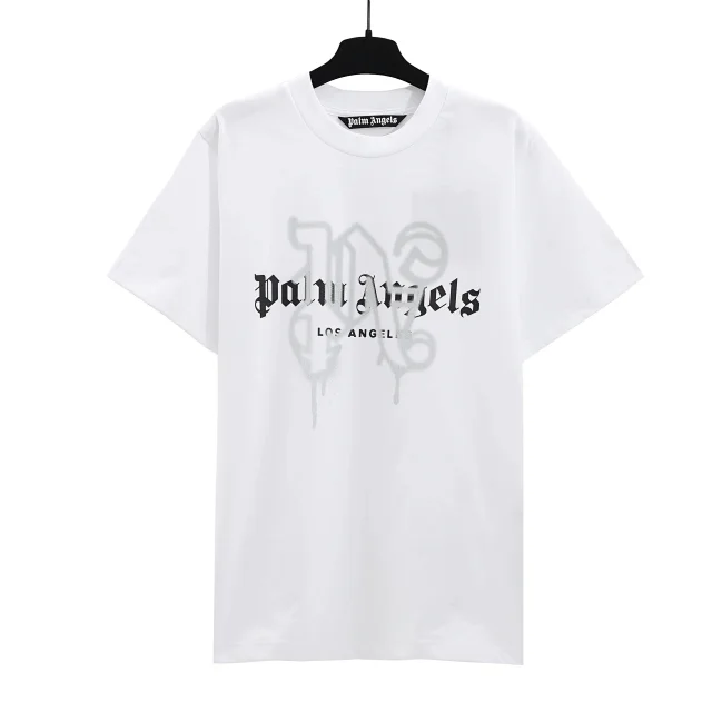 Palm Angels T-Shirts Dripping Heart Logo Print product detail image 13