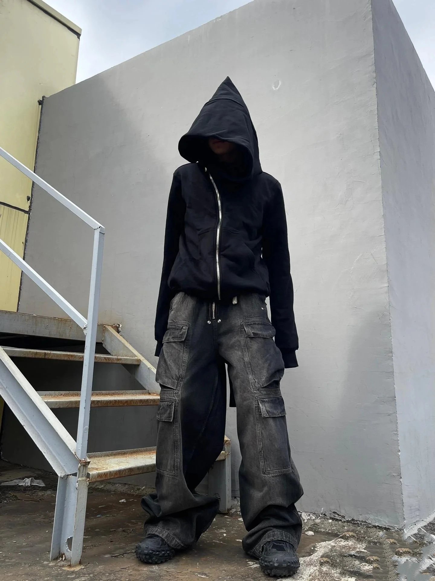 Rick Owens Side Zip Up Hoodie