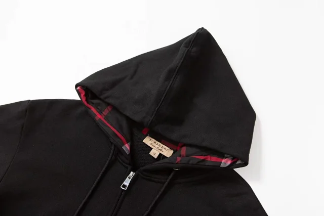Burberry Hoodies & Sweatshirts Zip-Up Hooded Sweatshirt with Equestrian Knight Logo product detail image 18
