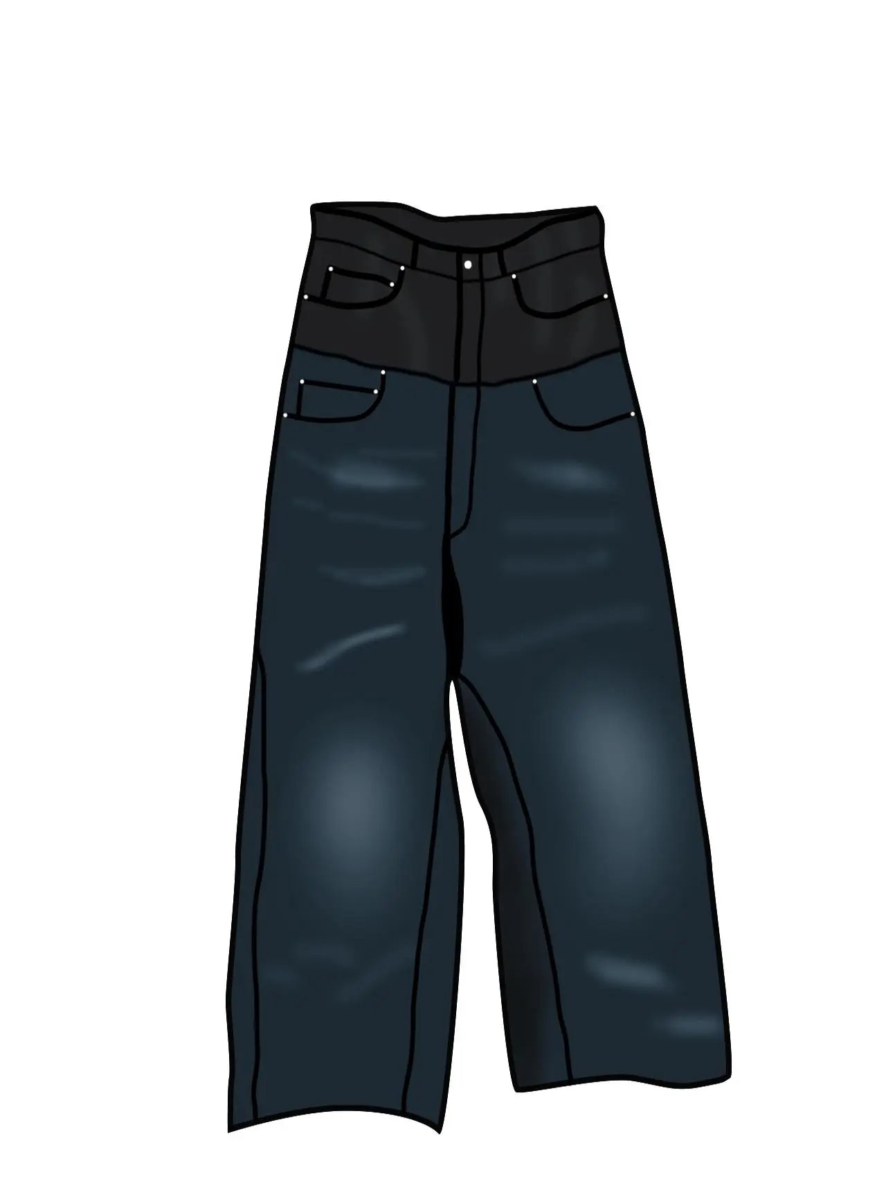 Balenciaga Cut-up Baggy Jeans