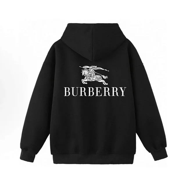 Burberry Hoodies & Sweatshirts Zip-Up Hooded Sweatshirt with Equestrian Knight Logo product detail image 11