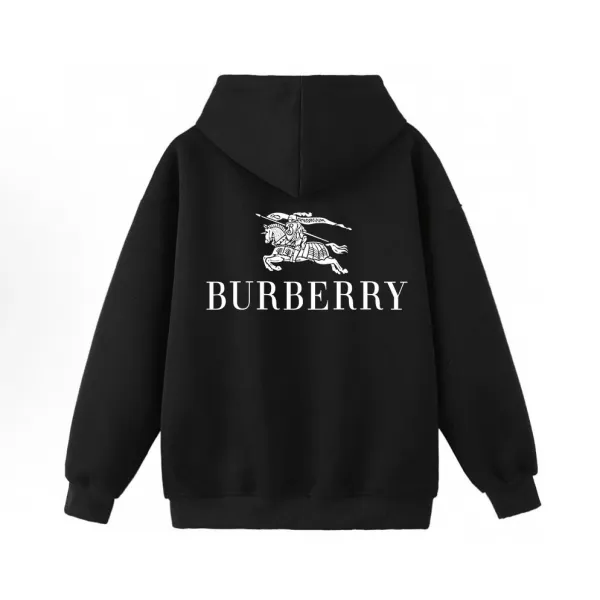 Burberry Logo Hoodie Gray Zip-Up Hoodie - 12