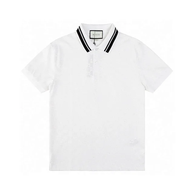 Gucci T-Shirts Short-Sleeve GG Monogram Polo Shirt product detail image 3