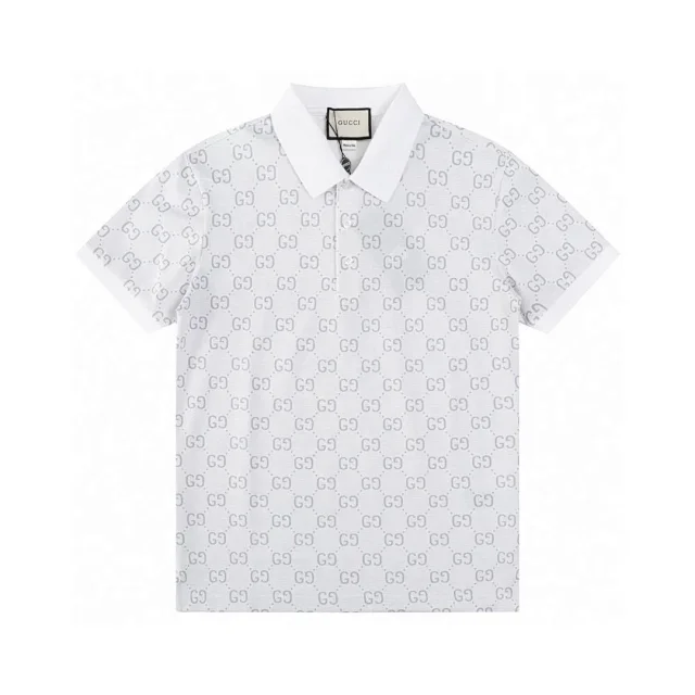 Gucci T-Shirts Short-Sleeve GG Monogram Polo Shirt product detail image 11