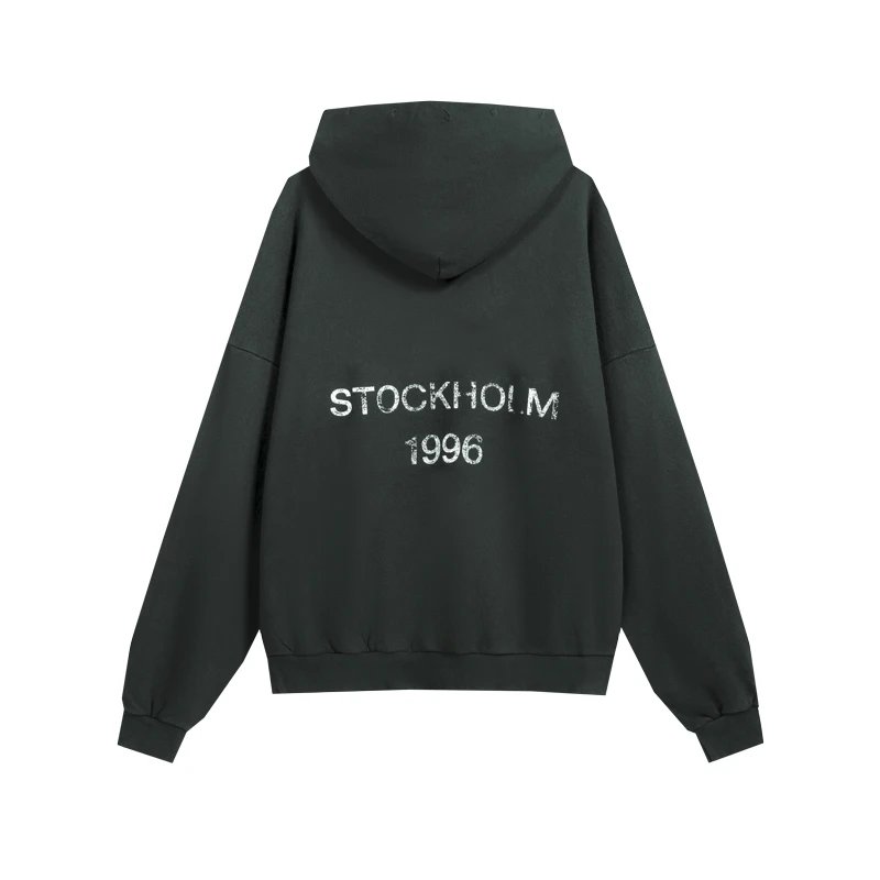Design Stockholm 1997 Pink Oversized Hoodie with Distressed Denim Jeans Hoodie - 4