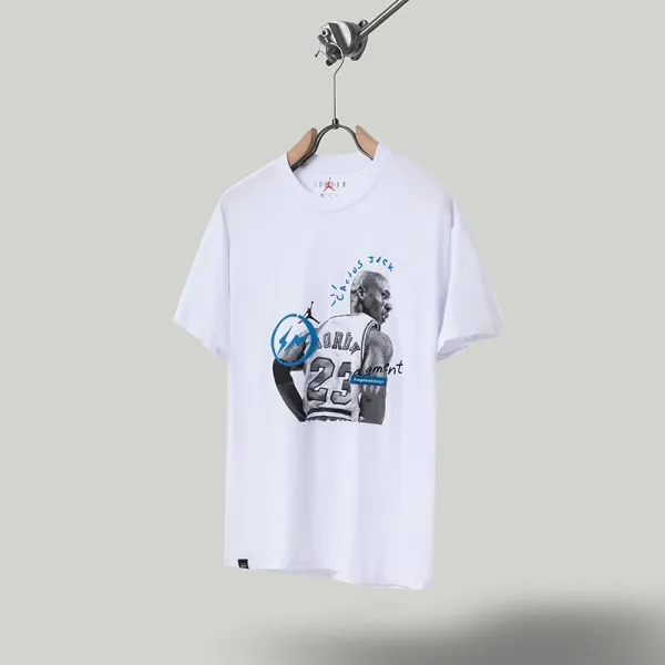 Air Jordan x Travis Scott Fragment Design White T-Shirt - 1