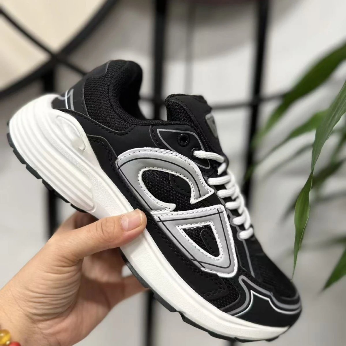 Putian Foreign Trade Cross-Border B30 Men's Sporty Casual Low-Top Logo Summer Fashion Mesh Women's Running Dad Shoes