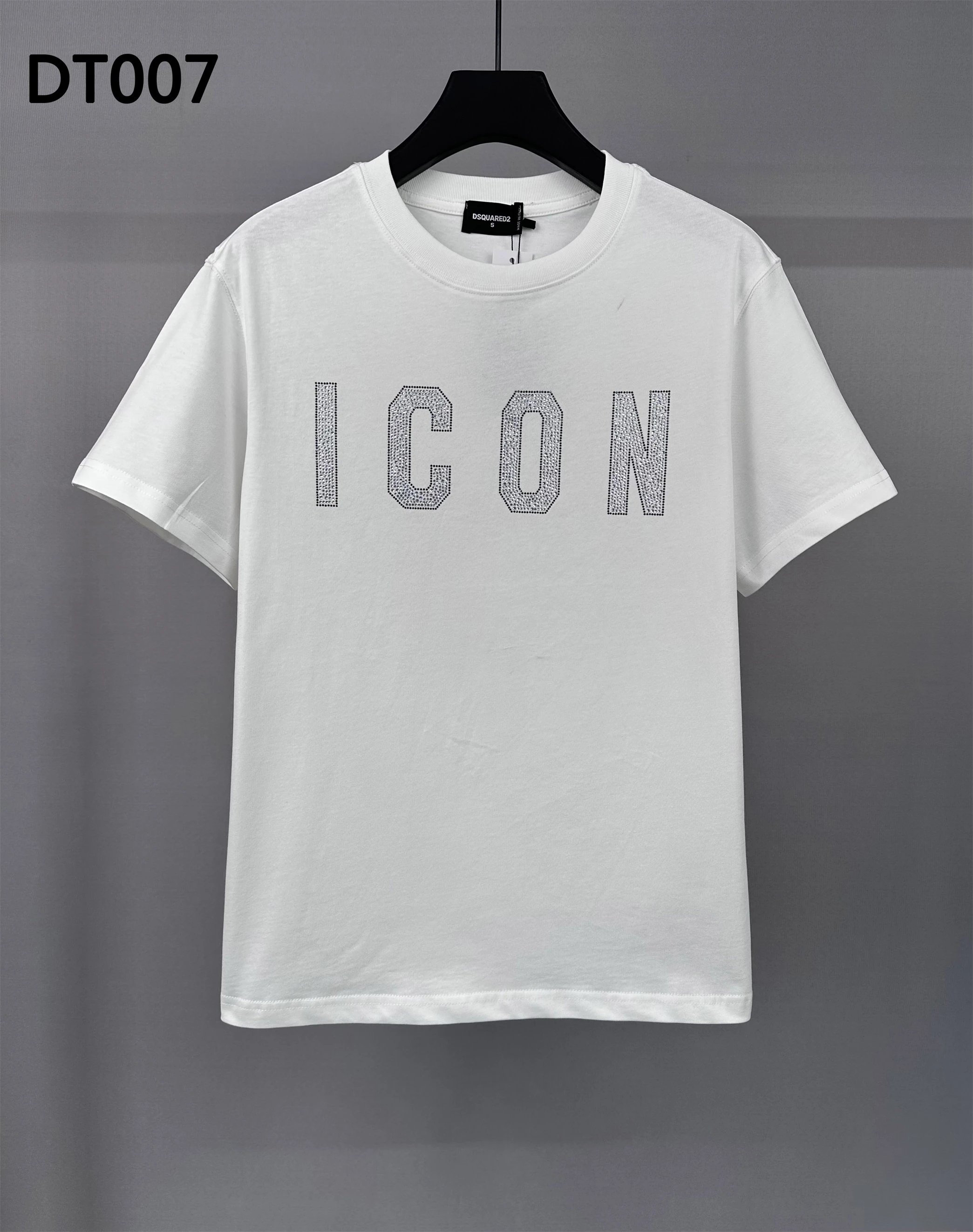 Dsquared2 Multi-Color Logo Stacked Print White T-Shirt - 12