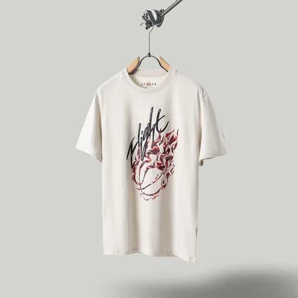 Air Jordan Night Flame Graphic T-Shirt Off-White - 1