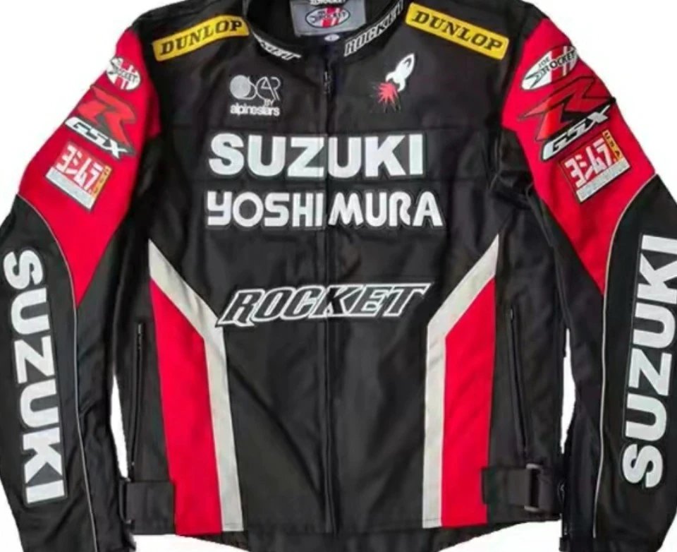 Suzuki Leather Jacket Motorcycle Riding Uniform Racing · 4