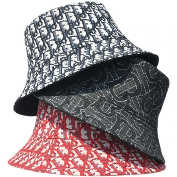 Off-White Bucket Hat Black with Signature Pattern - 5